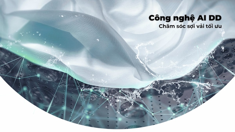 Công nghệ bảo vệ sợi vải AI DD trên máy giặt LG
