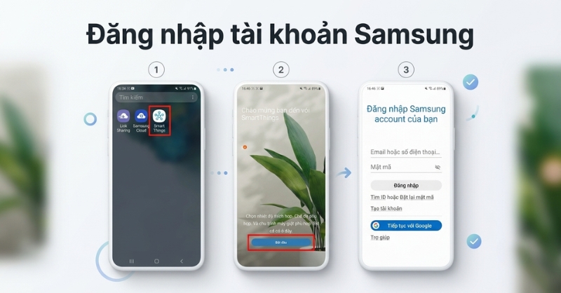 Đăng nhập vào ứng dụng SmartThings