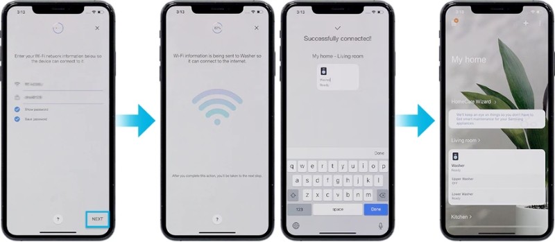 Hoàn thành kết nối máy giặt Samsung với điện thoại iPhone (iOS)