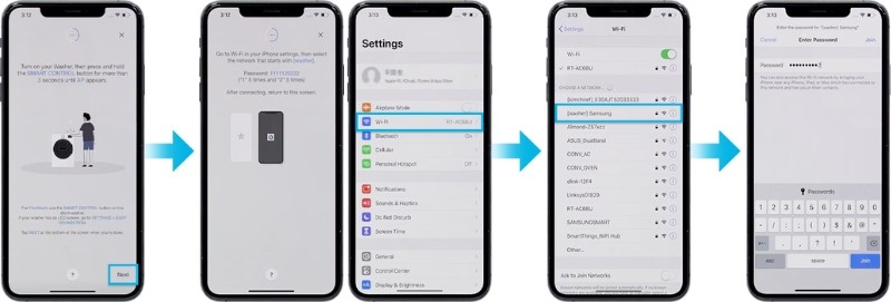 Kết nối máy giặt Samsung với điện thoại iPhone (iOS)