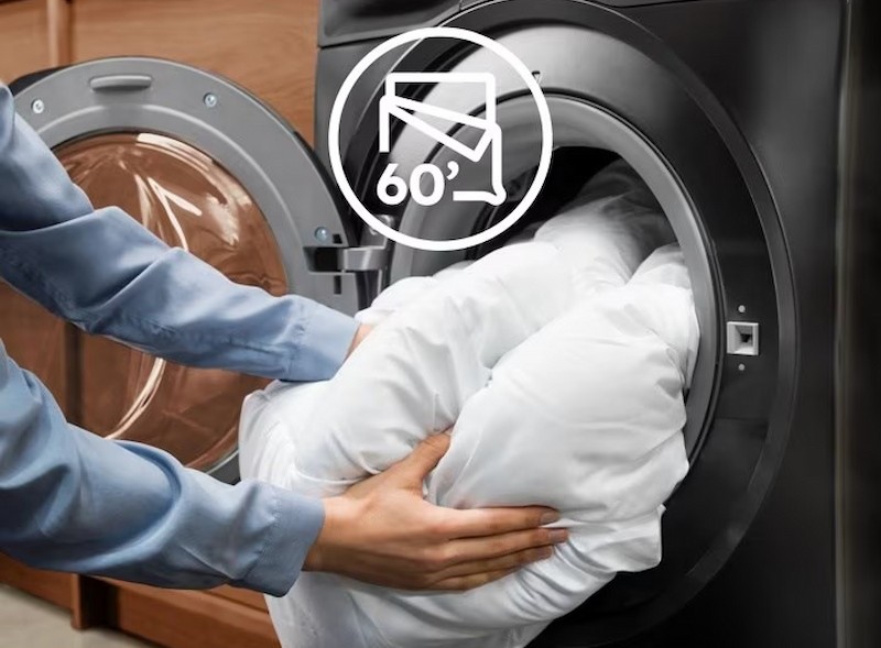 Máy giặt sấy Electrolux sấy chăn bông sạch thơm chỉ trong 60 phút