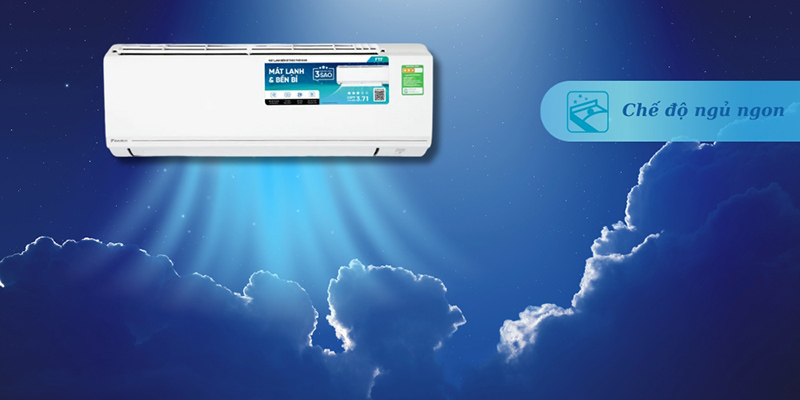 Chế độ ngủ ngon trên máy lạnh Daikin FTF25XAV1V