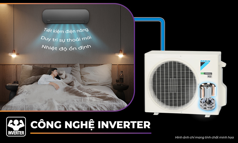 Máy lạnh Daikin Inverter MTKC25AVMVK màu đen, tiết kiệm điện