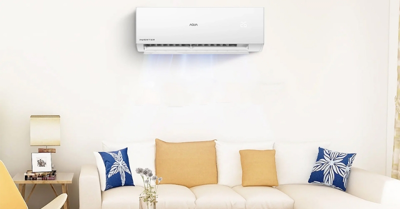 Thiết kế máy lạnh Aqua tối giản sang trọng cho gia đình