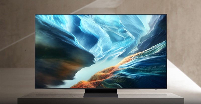 Tivi Samsung OLED 4K Vision AI 77 Inch QA77S90HA chân đế đẹp mắt