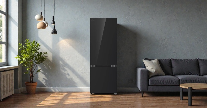Bố trí tủ lạnh ở phòng khách giúp tiết kiệm không gian và tăng tính thẩm mỹ