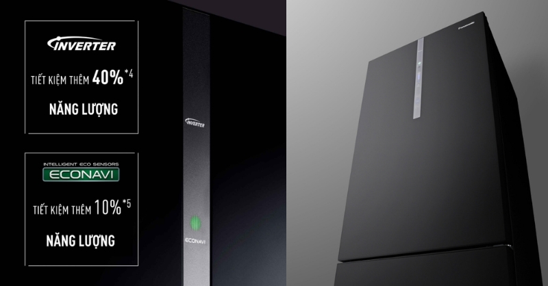 Tủ lạnh Panasonic sử dụng công nghệ Econavi và Inverter