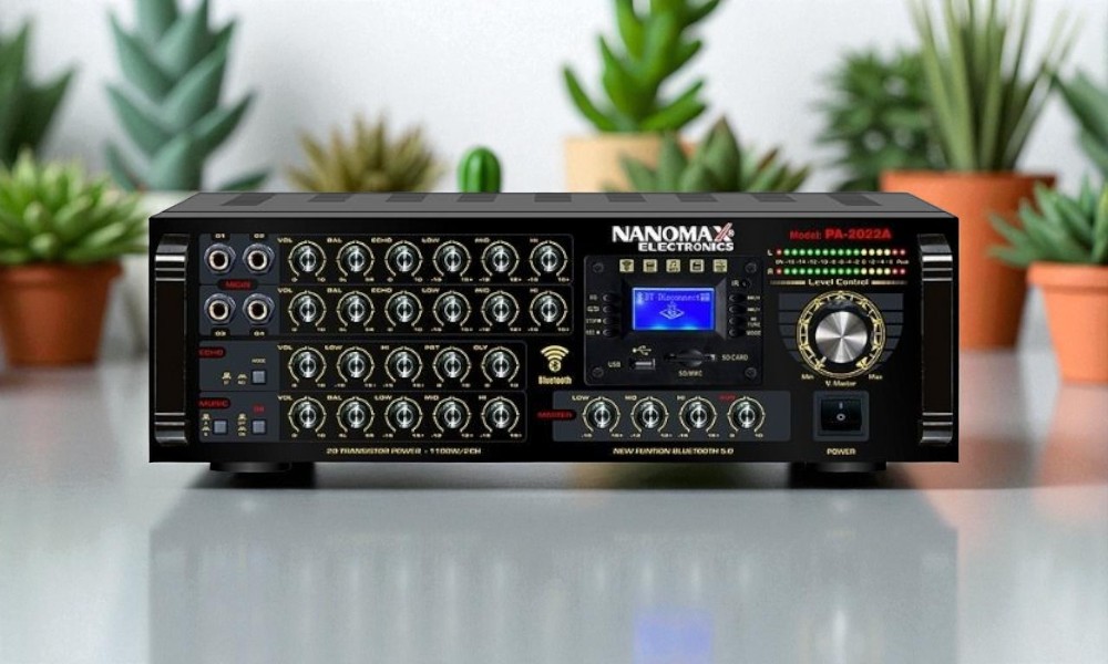 Amply Nanomax PA-2022A CS 1100W gây ấn tượng với thiết kế tinh tế, gọn gàng