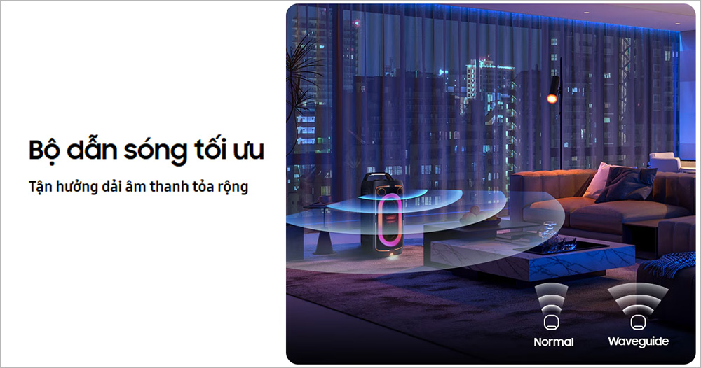 Bộ dẫn sóng tối ưu tận hưởng dải âm thanh tỏa rộng