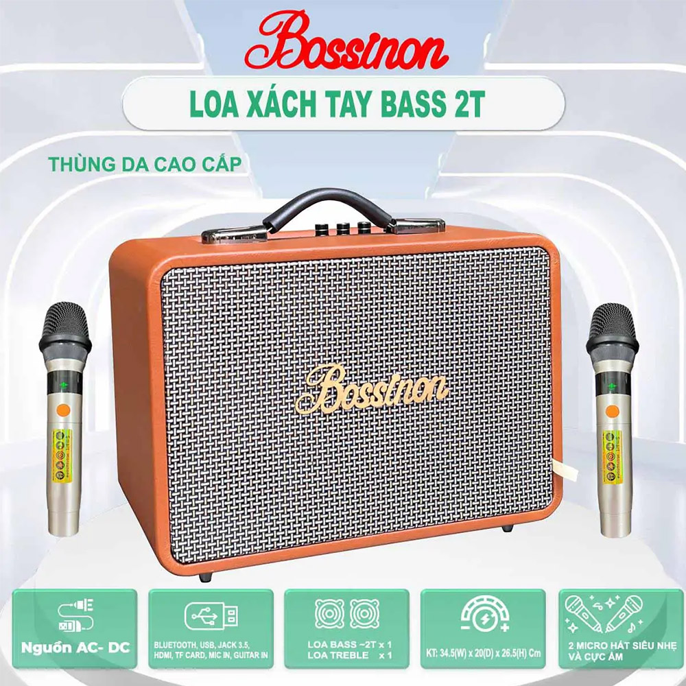 Trải nghiệm chất âm sống động cùng loa Karaoke xách tay Bossinon H150i