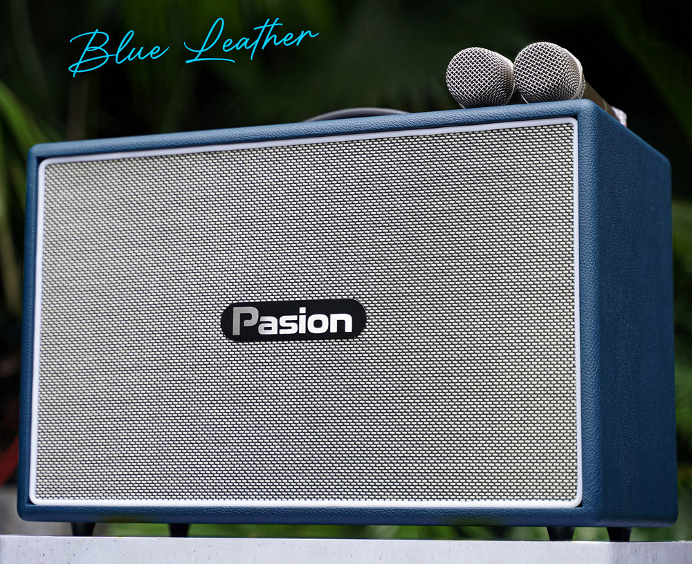 Thiết kế loa Karaoke di động xách tay Paramax PASION Outro (Blue Leather)