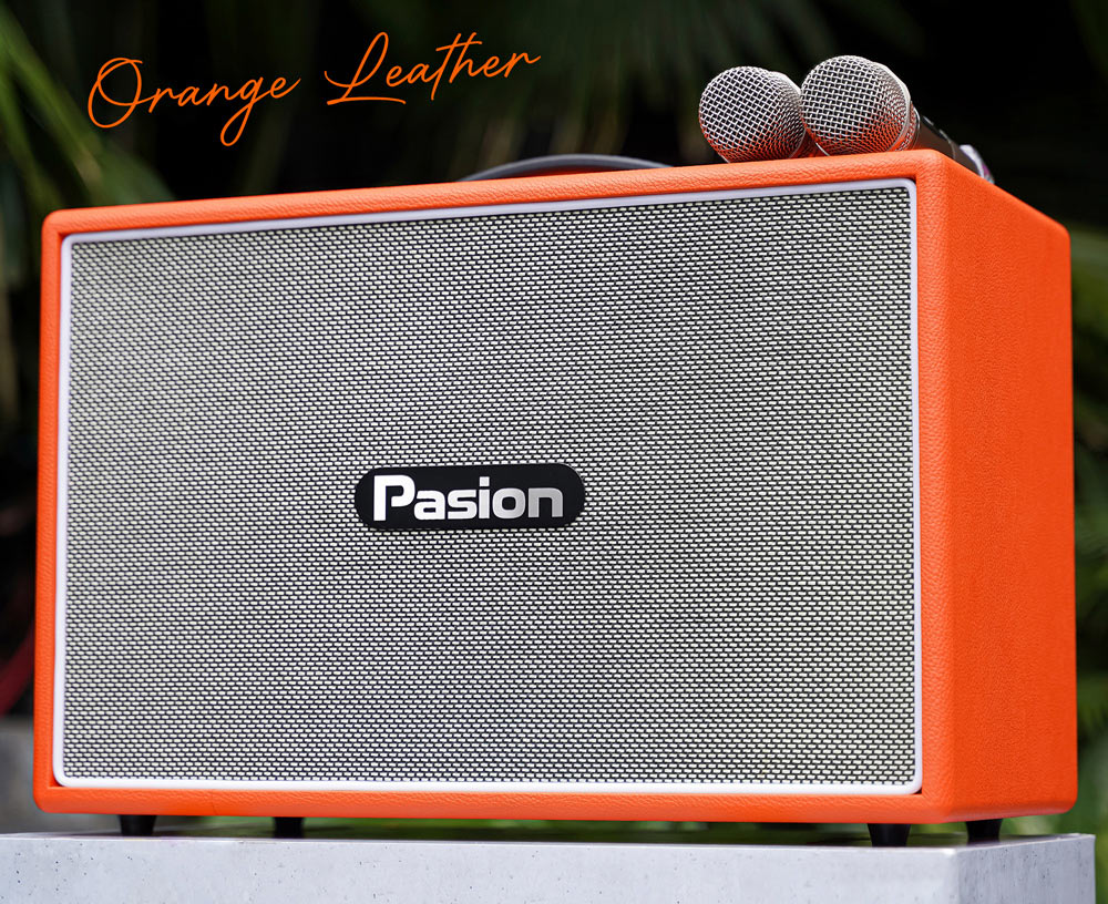 Thiết kế loa Karaoke di động xách tay Paramax PASION Outro (Orange Leather)
