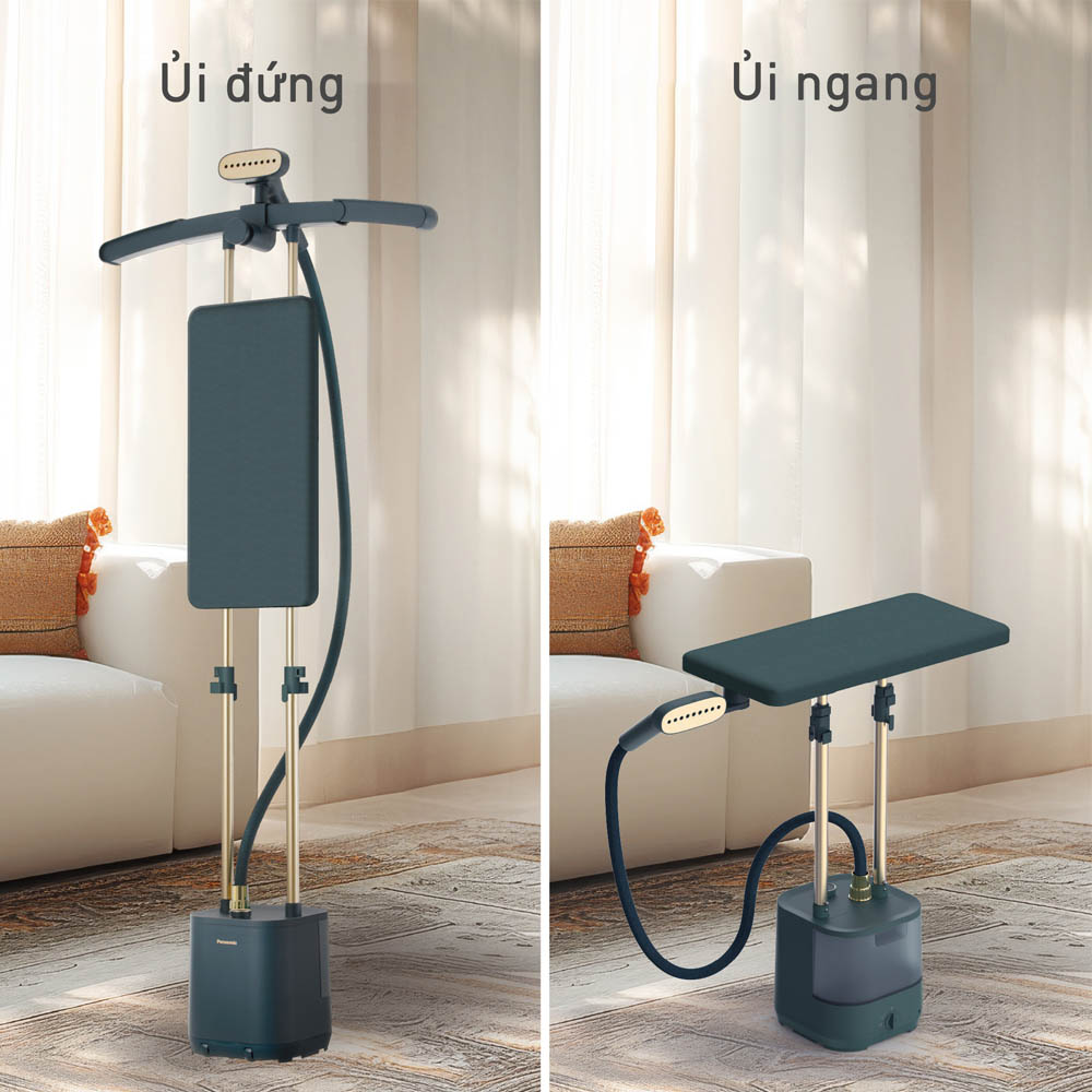 Ủi đứng hoặc ủi ngang linh hoạt như bàn ủi truyền thống