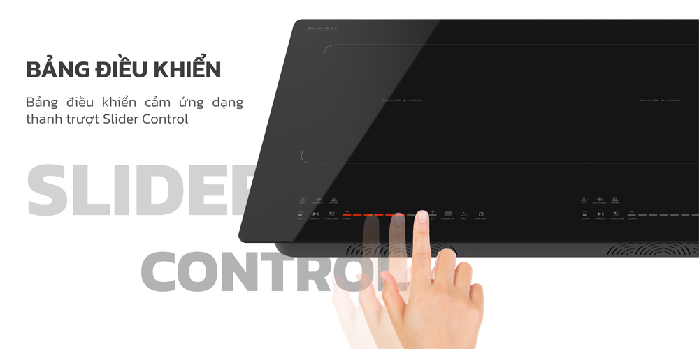 Bếp Từ Đôi Hawonkoo CEH-268 tích hợp bảng điều khiển Slider Control
