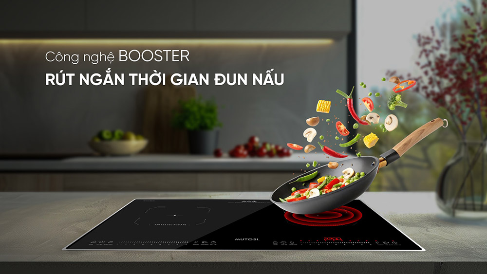 Đun nấu nhanh chóng với Bếp Từ Đôi Mutosi MI-36