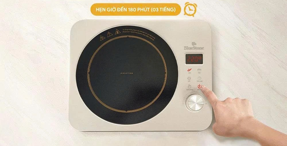 Bếp Từ Đơn BlueStone ICB-6618 2000W tích hợp 3 chế độ cài đặt sẵn