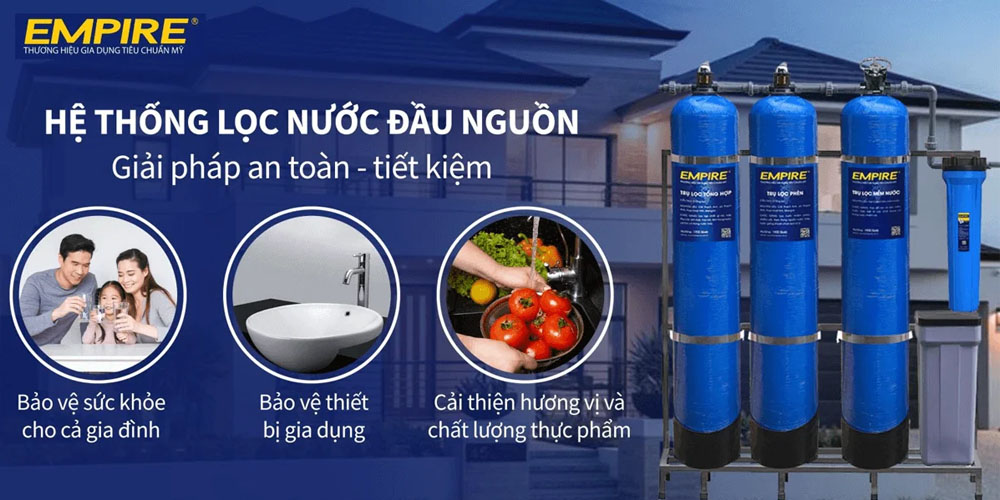 Bộ Lọc Nước 3 Trụ Lọc Cơ Empire E-CPS03-C an toàn cho người sử dụng