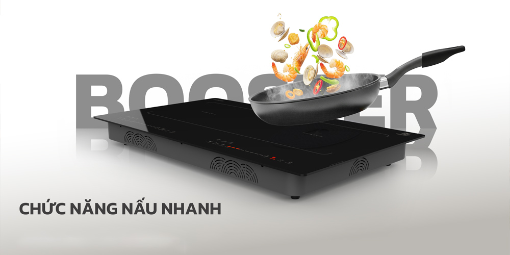 Bếp Từ Đôi Hawonkoo CEH-268 tích hợp chức năng nấu nhanh