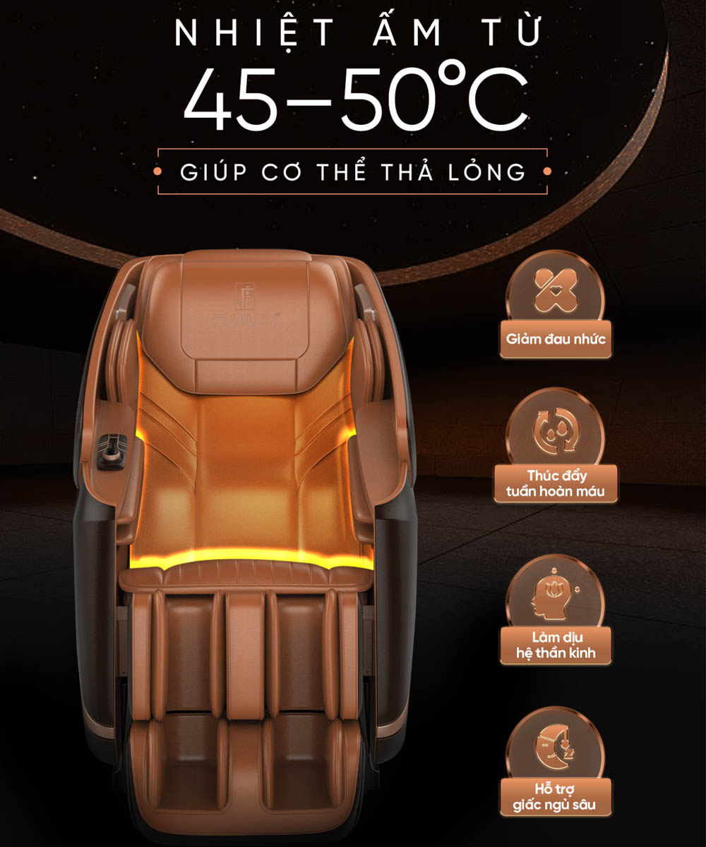 Chức năng nhiệt ấm với mức nhiệt từ 45 - 50°C