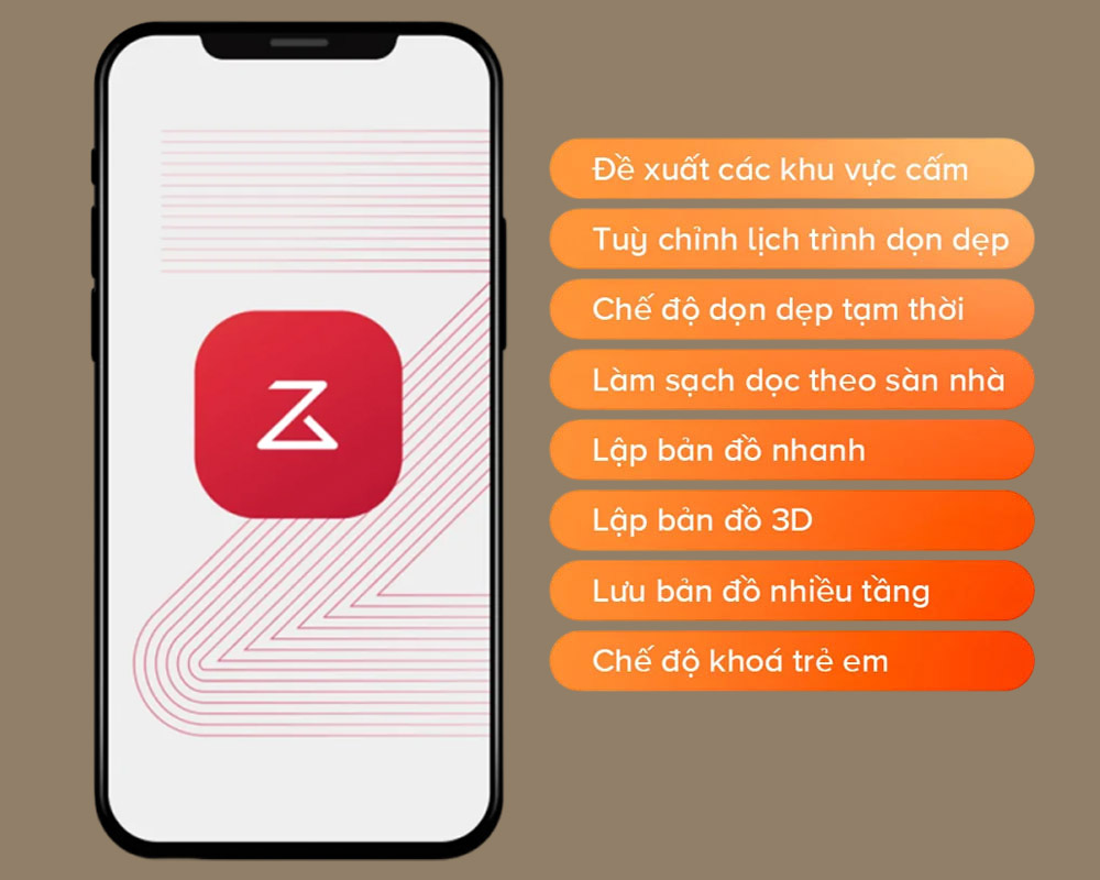 Tính năng điều khiển qua ứng dụng Roborock