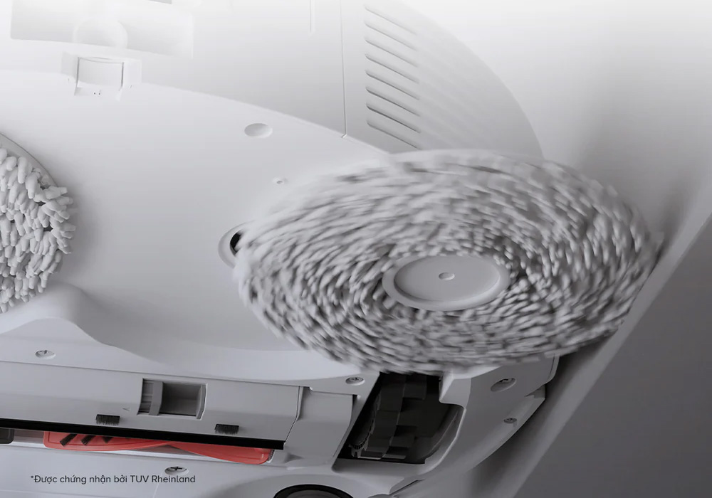 Công nghệ FlexiArm cho phép giẻ lau tự động mở rộng ở khu vực góc cạnh