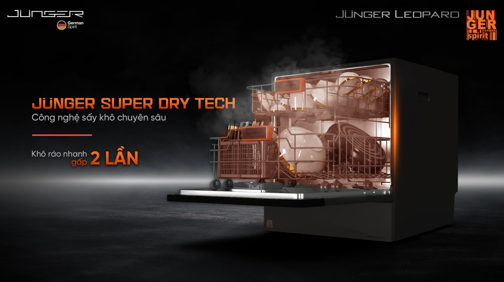 Công nghệ Junger Super Dry Tech mang đến hiệu quả làm khô vượt trội