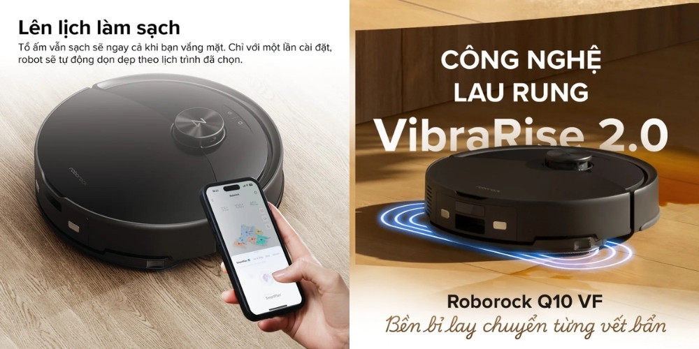 Điều khiển Robot Q10VF dễ dàng qua ứng dụng Roborock