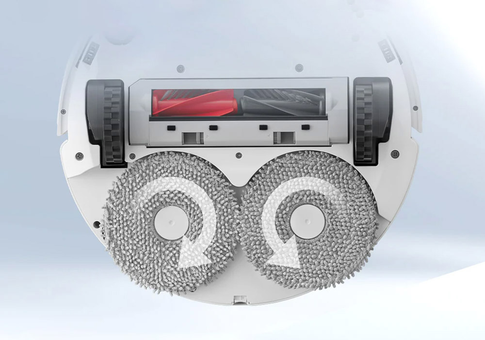 Robot Hút Bụi Lau Nhà Qrevo C Pro sở hữu giẻ lau xoay kép