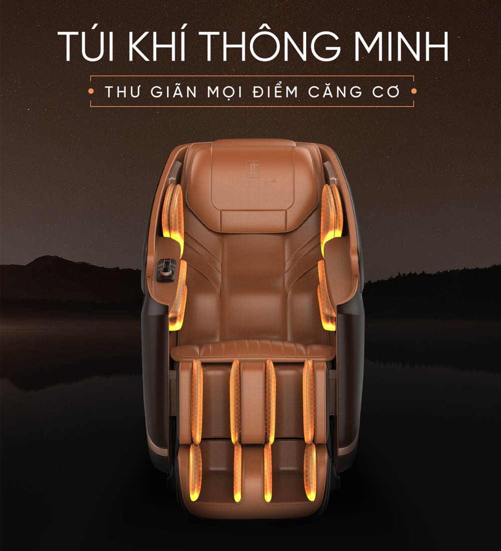 Ghế Massage AquaSonic S33 tích hợp hệ thống túi khí thông minh