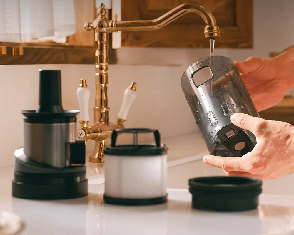 Hộp bụi và bộ lọc HEPA có thể rửa trực tiếp bằng nước