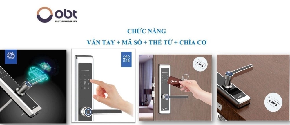 Khóa Thông Minh ORBITA P78 hỗ trợ đa dạng cách mở khoá