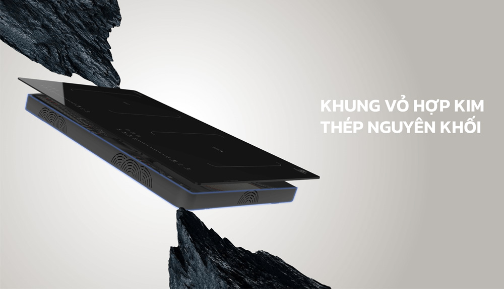 Khung bếp chế tác từ hợp kim thép dập nguyên khối, phủ sơn tĩnh điện