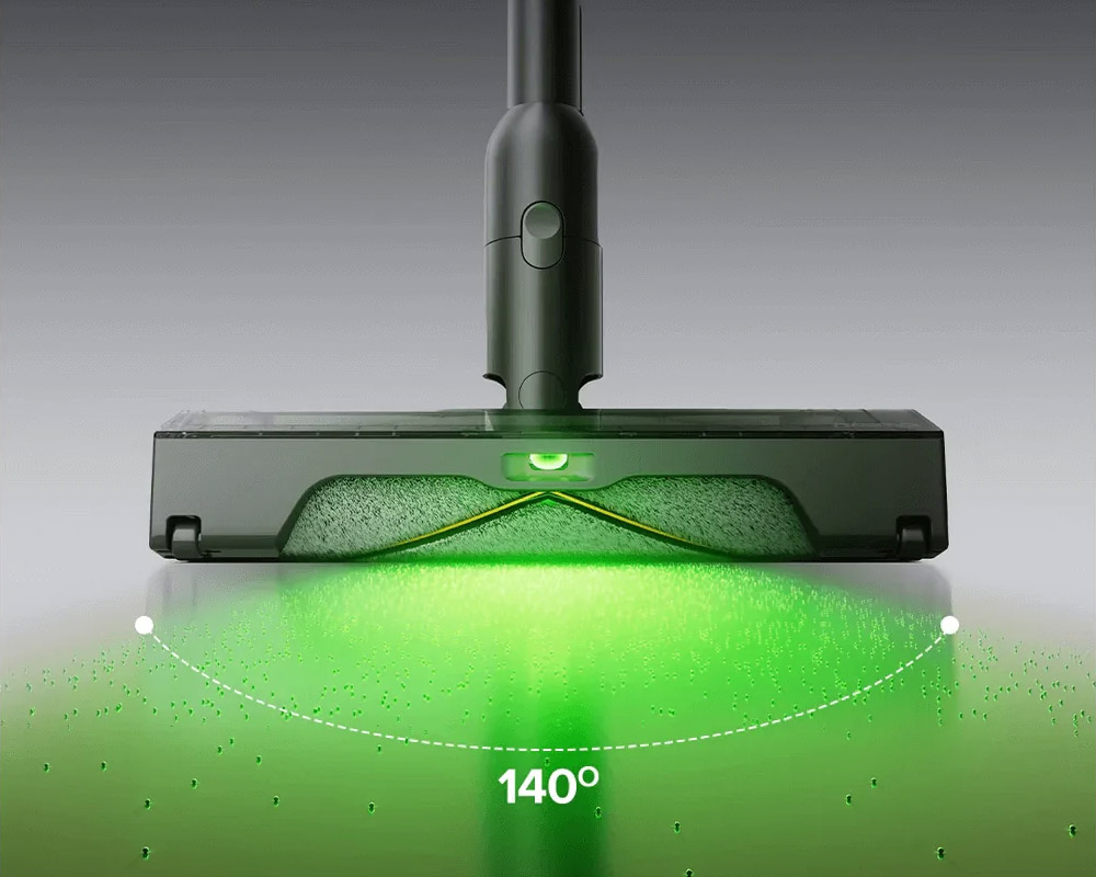 Đèn chiếu sáng xanh soi rọi cả những hạt bụi mịn khó nhìn thấy