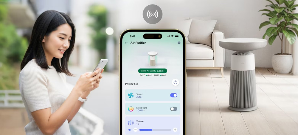 Theo dõi máy lọc không khí qua ứng dụng LG ThinQ™