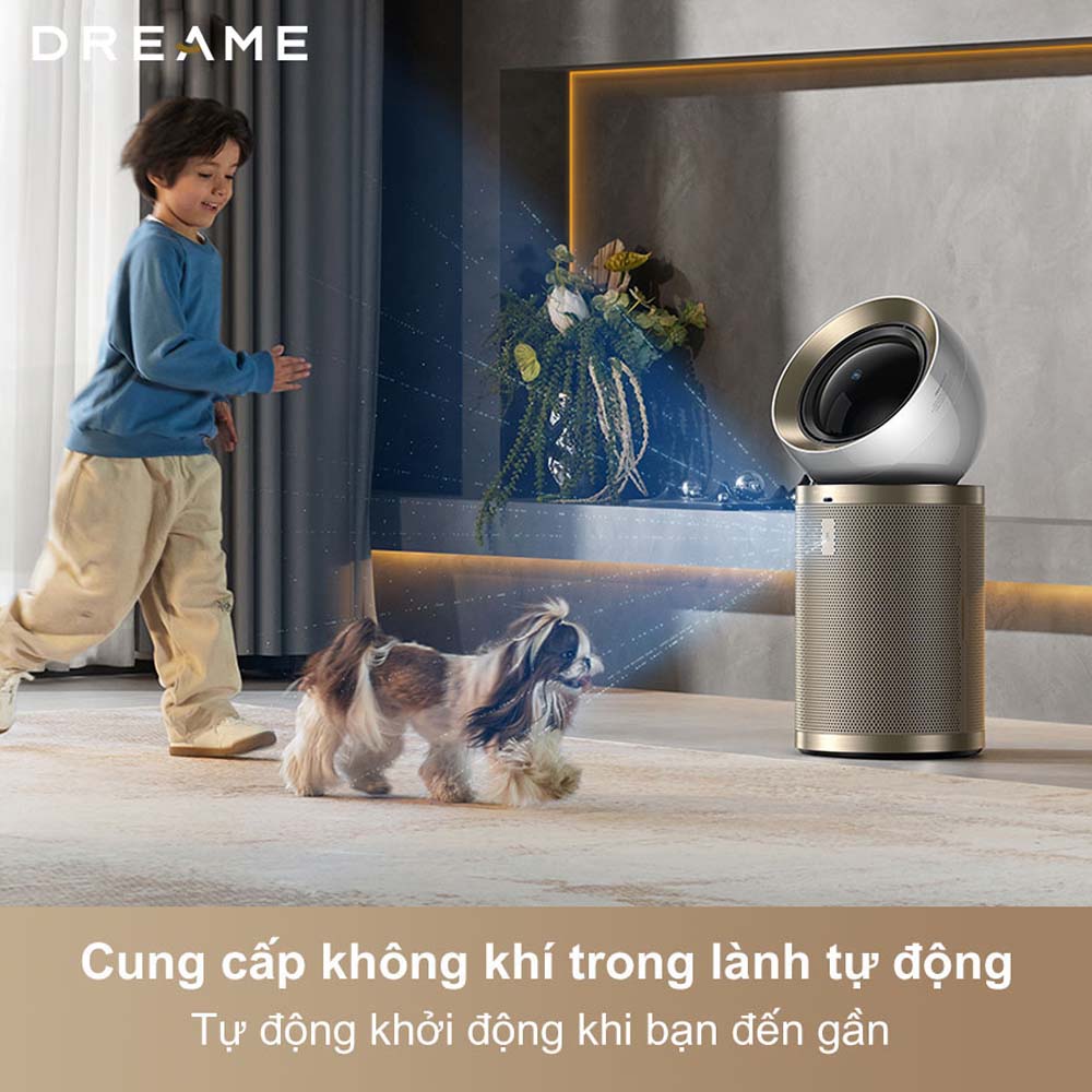 Máy Lọc Không Khí PM20 CVF14A khởi động khi bạn đến gần