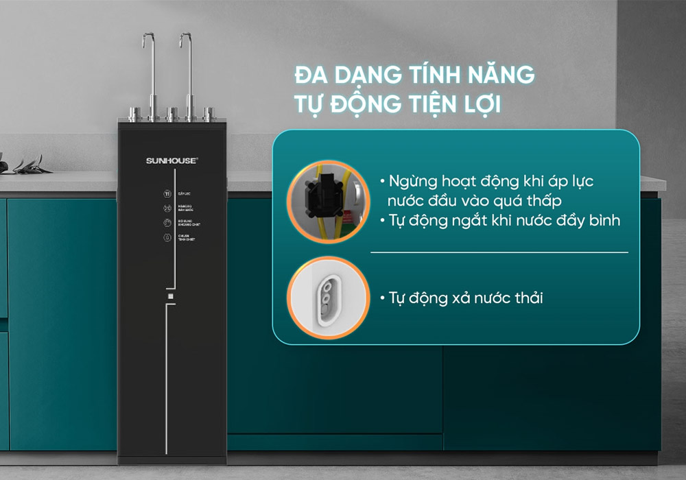 Máy Lọc Nước RO Sunhouse SHA76226 đa dạng tính năng tiện lợi