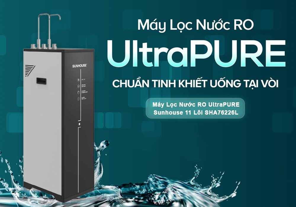 Máy Lọc Nước Sunhouse SHA76226L có hệ thống lọc đa tầng