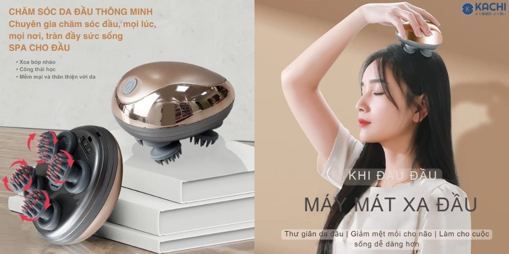 Máy Massage Đầu Kachi MK399 thư giản da đầu