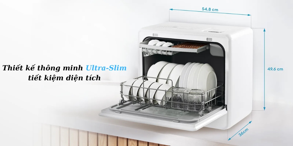 Máy rửa chén bát để bàn Kochi C500 thiết kế Ultra-Slim, tiết kiệm diện tích