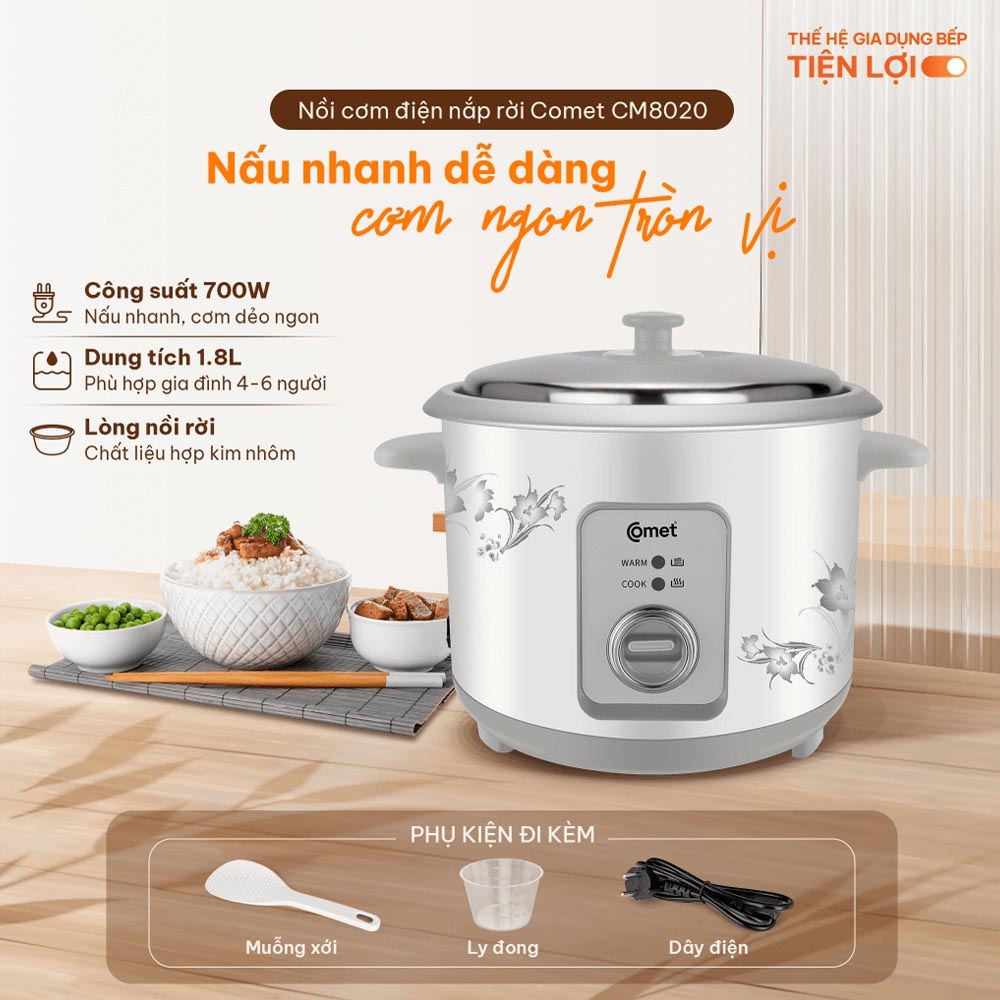 Nồi Cơm Điện Comet CM8020 1.8 Lít