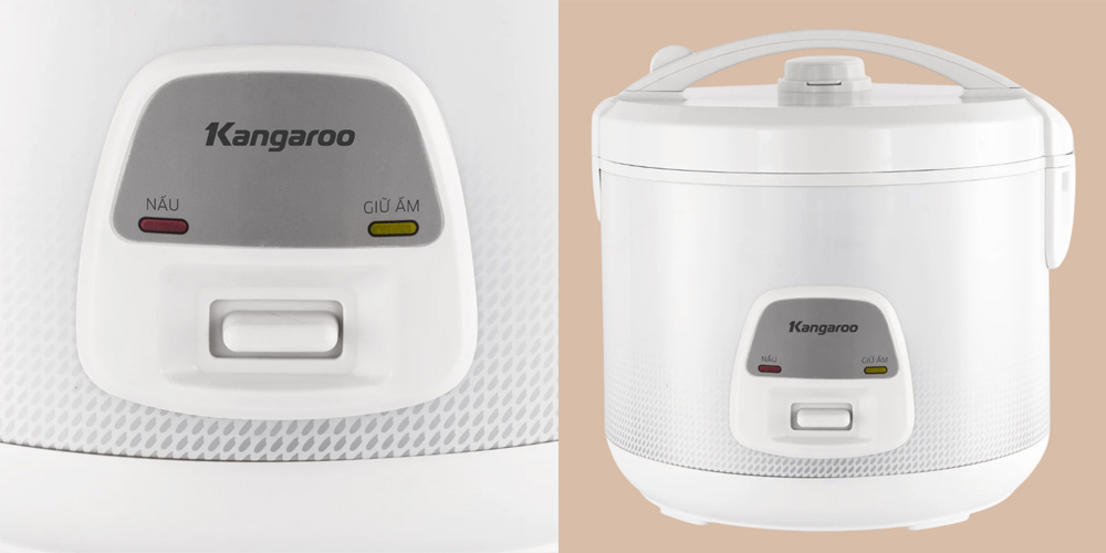 Nồi Cơm Điện Kangaroo KGRC12MT1 trang bị điều khiển nút gạt