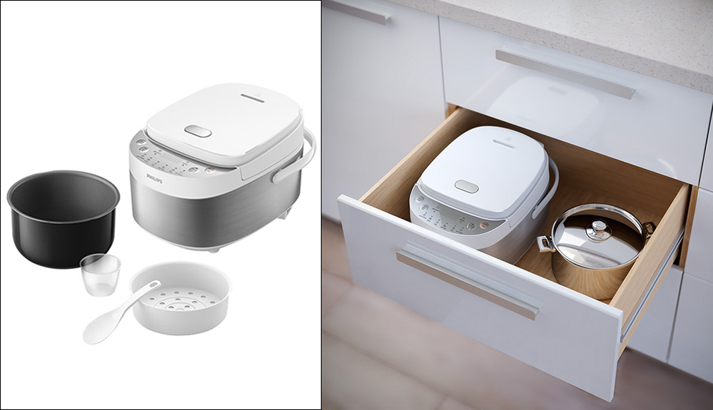 Nồi Cơm Điện Tử Philips HD3170/66 có nắp trong tháo rời dễ vệ sinh