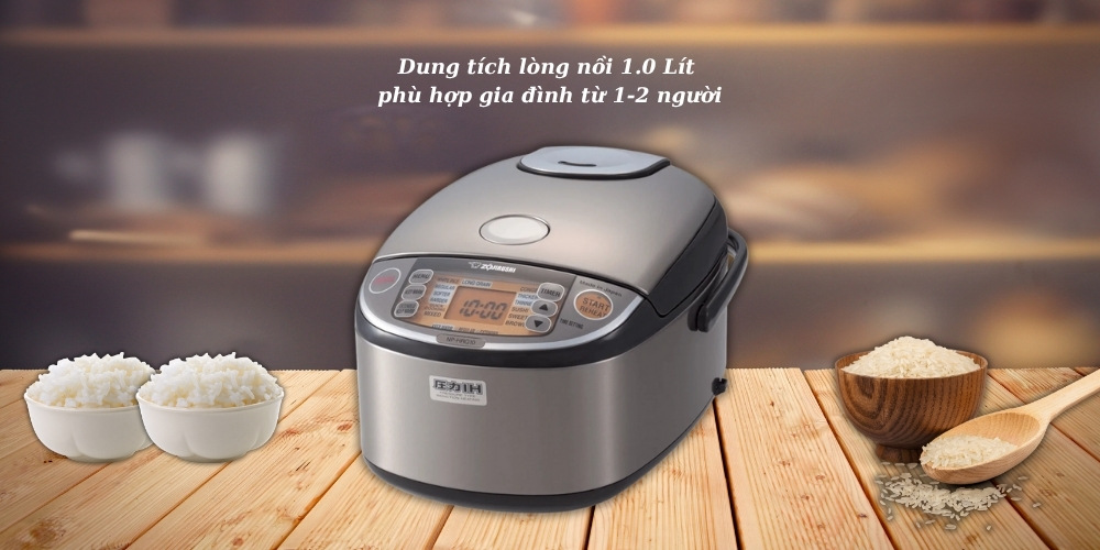 Nồi Cơm Điện Zojirushi NP-HRQ10 1.0L phù hợp gia đình từ 1 đến 2 người