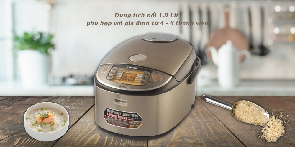 Nồi Cơm Điện Zojirushi NP-HRQ18 phù hợp với gia đình đông người