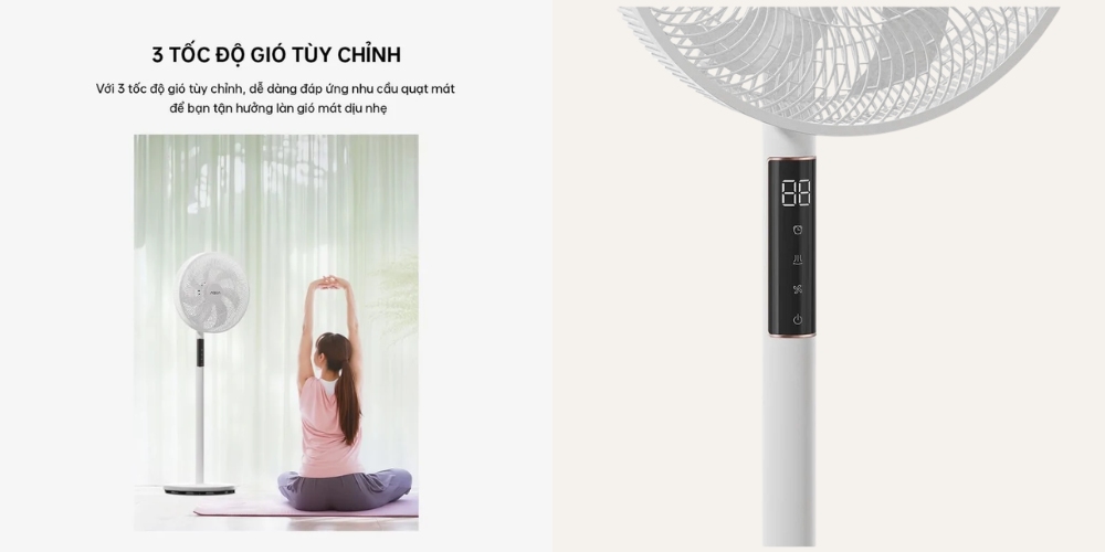 Quạt Đứng Aqua AQS-FED3502R(W) giúp tận hưởng làn gió mát dịu nhẹ