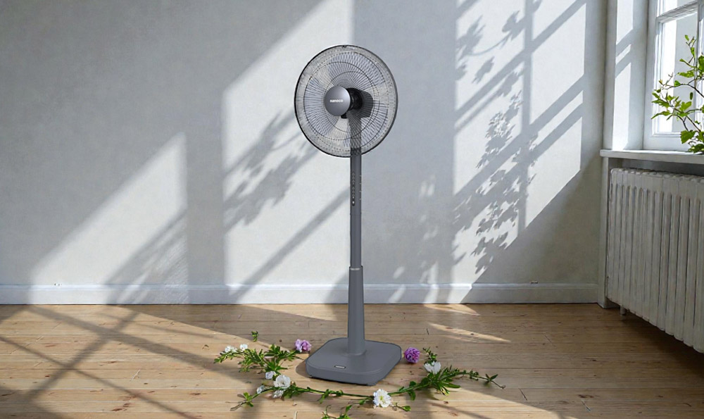 Quạt Đứng Có Remote Nanoco NSF1641RC-GR tạo ra luồng gió mạnh mẽ