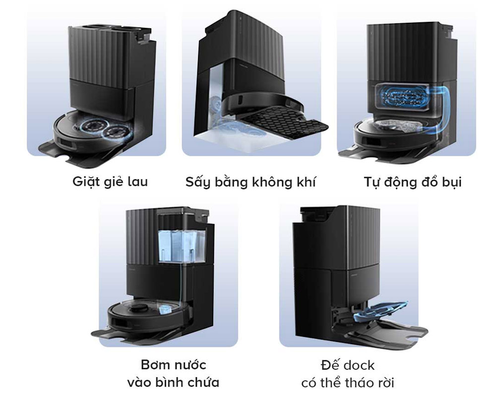 Roborock QR 798 - Đen tối ưu quá trình làm sạch