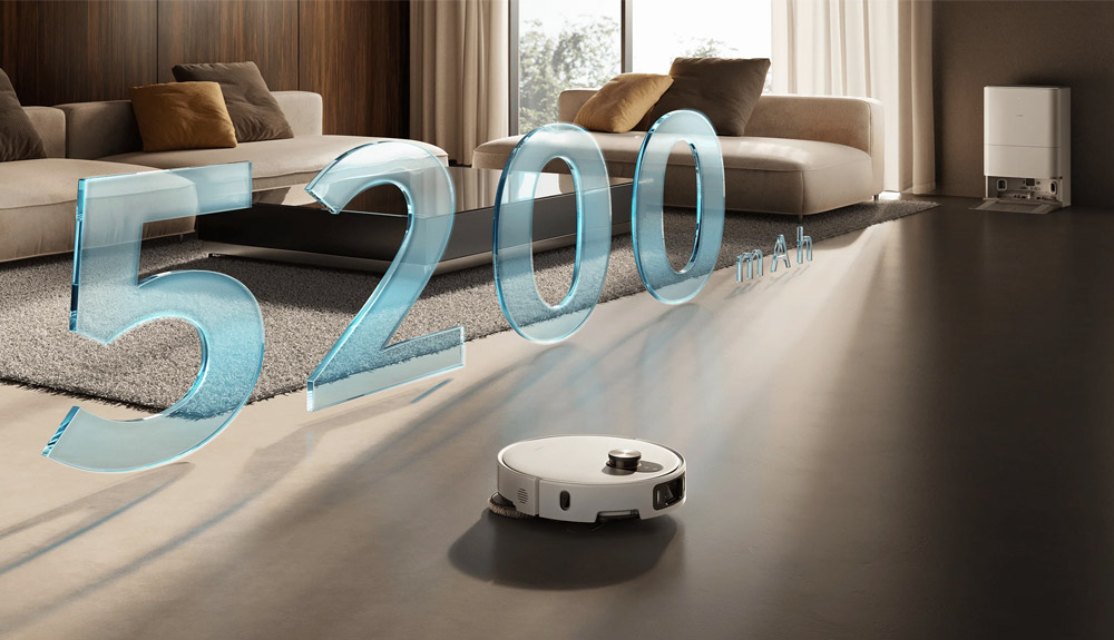 Xiaomi Vacuum 5 Pro có thời gian sử dụng lâu dài