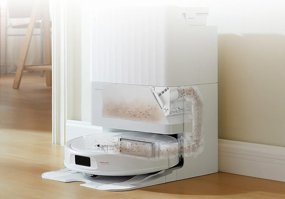 Khi phát hiện lượng lớn lông hoặc tóc, robot sẽ tăng tần suất đổ bụi