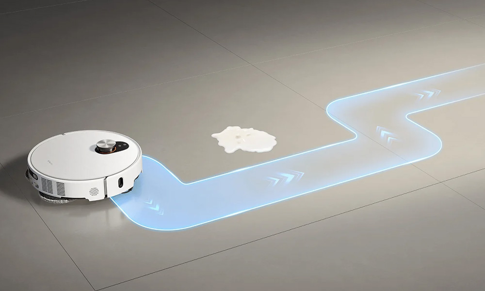 Với hỗn hợp rắn - lỏng, robot sẽ tự động bỏ qua